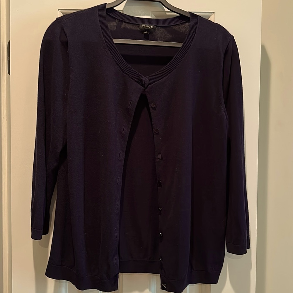 Talbots Navy Blue Women's Cardigan Sweater